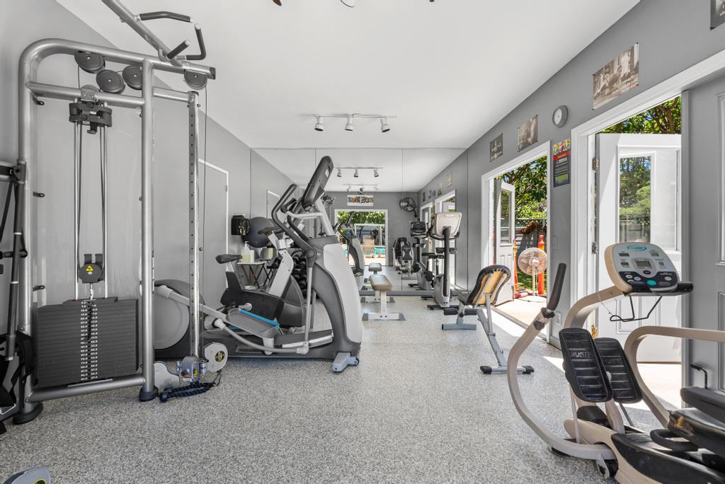 Fully-equipped fitness center with cardio and strength equipment